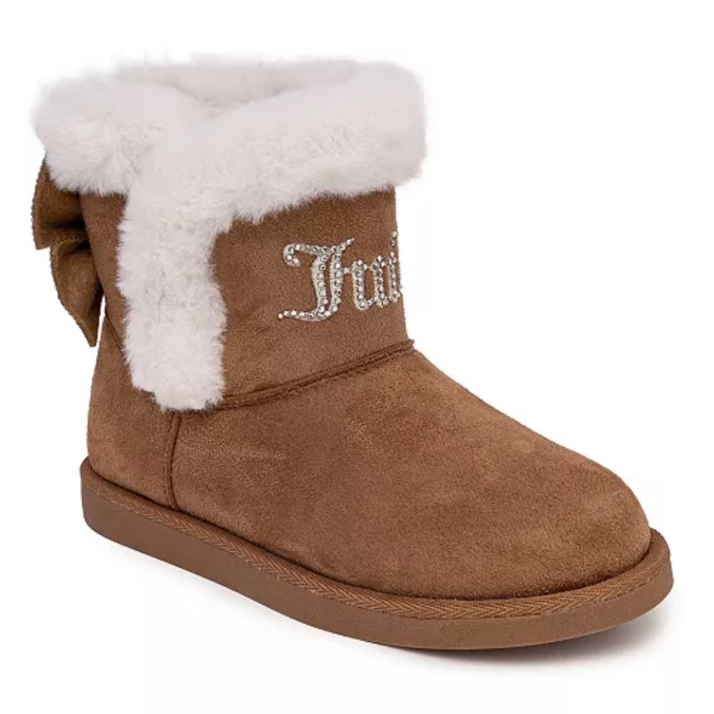 Juicy Couture Brown and Cream Girls Boots Size 12 1/2